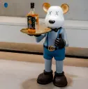 Kaws Butler Statue with Ballon & Tray