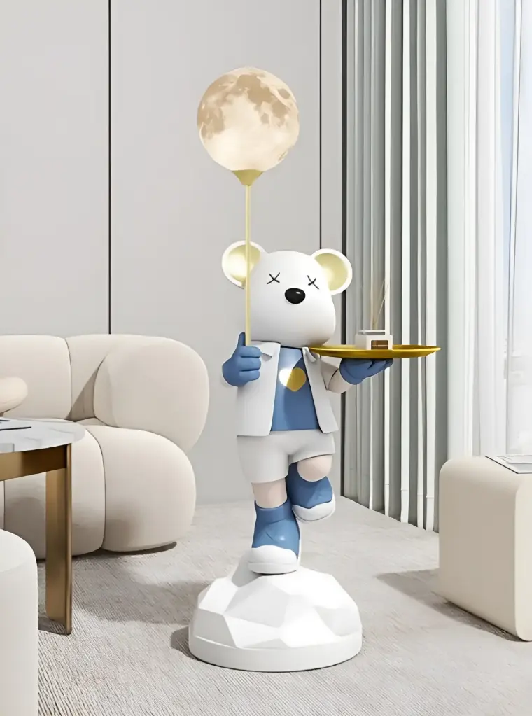 Nordic Teddy Bear with Tray 
