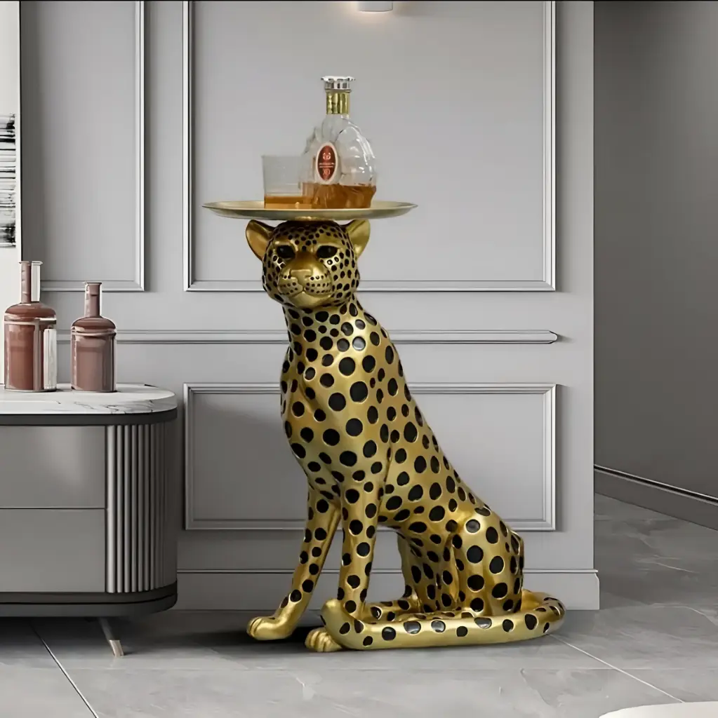 Leopard with Tray