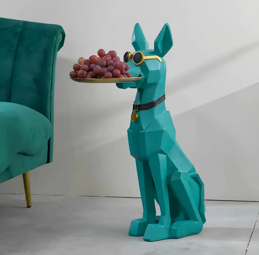 Doberman Dog with Tray 