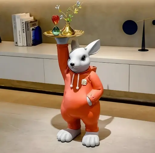 Chunky Rabbit With Tray